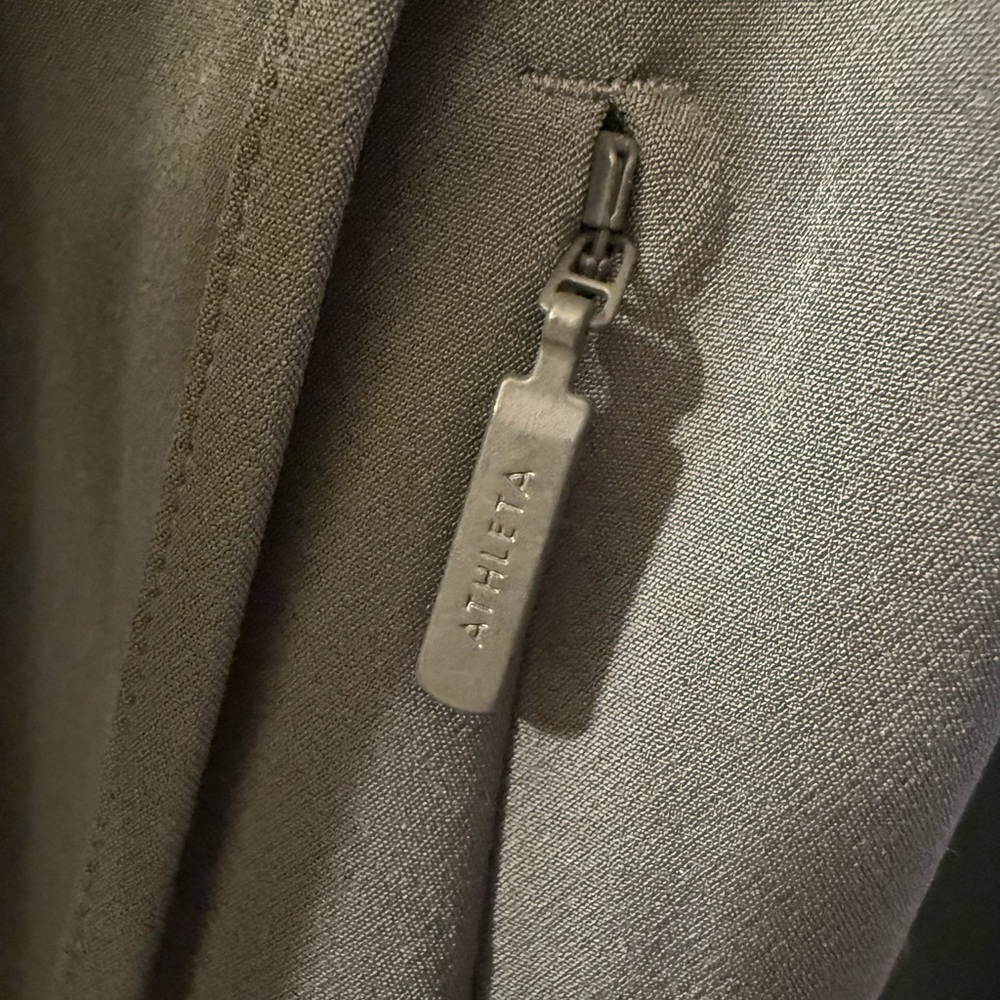 Athleta Blazer Womens Sz 20 Endless Primatwill Jacket Sage Green Open Tie Front - Picture 3 of 4